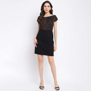 "Women Textured Bodycon Dress "